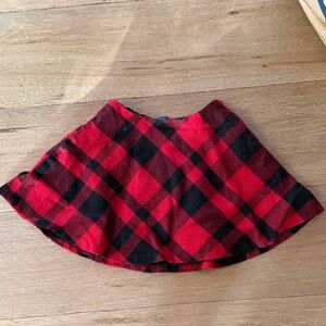 Polo Ralph Lauren Plaid Red and Black girls Skirt